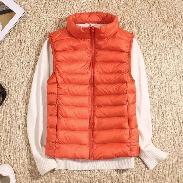 Ultra Light Down Vest - Women's Sleeveless Puffer, Warm and Lightweight Layer