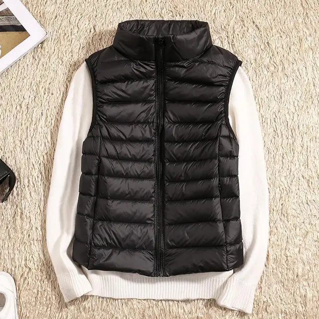 Ultra Light Down Vest - Women's Sleeveless Puffer, Warm and Lightweight Layer