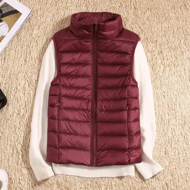 Ultra Light Down Vest - Women's Sleeveless Puffer, Warm and Lightweight Layer