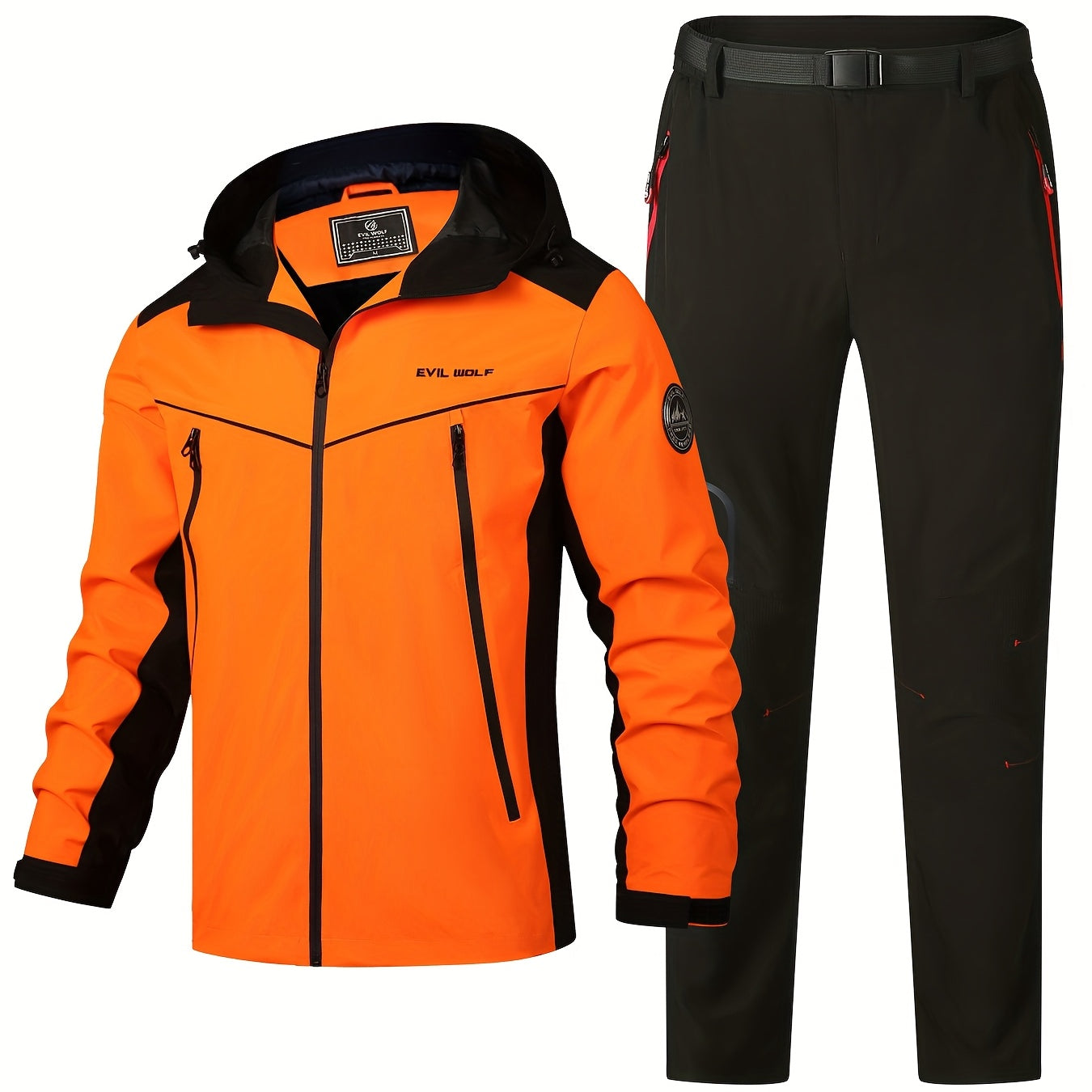 Men’s Trekking Outfit Set | Windproof Jacket and Cargo Pants