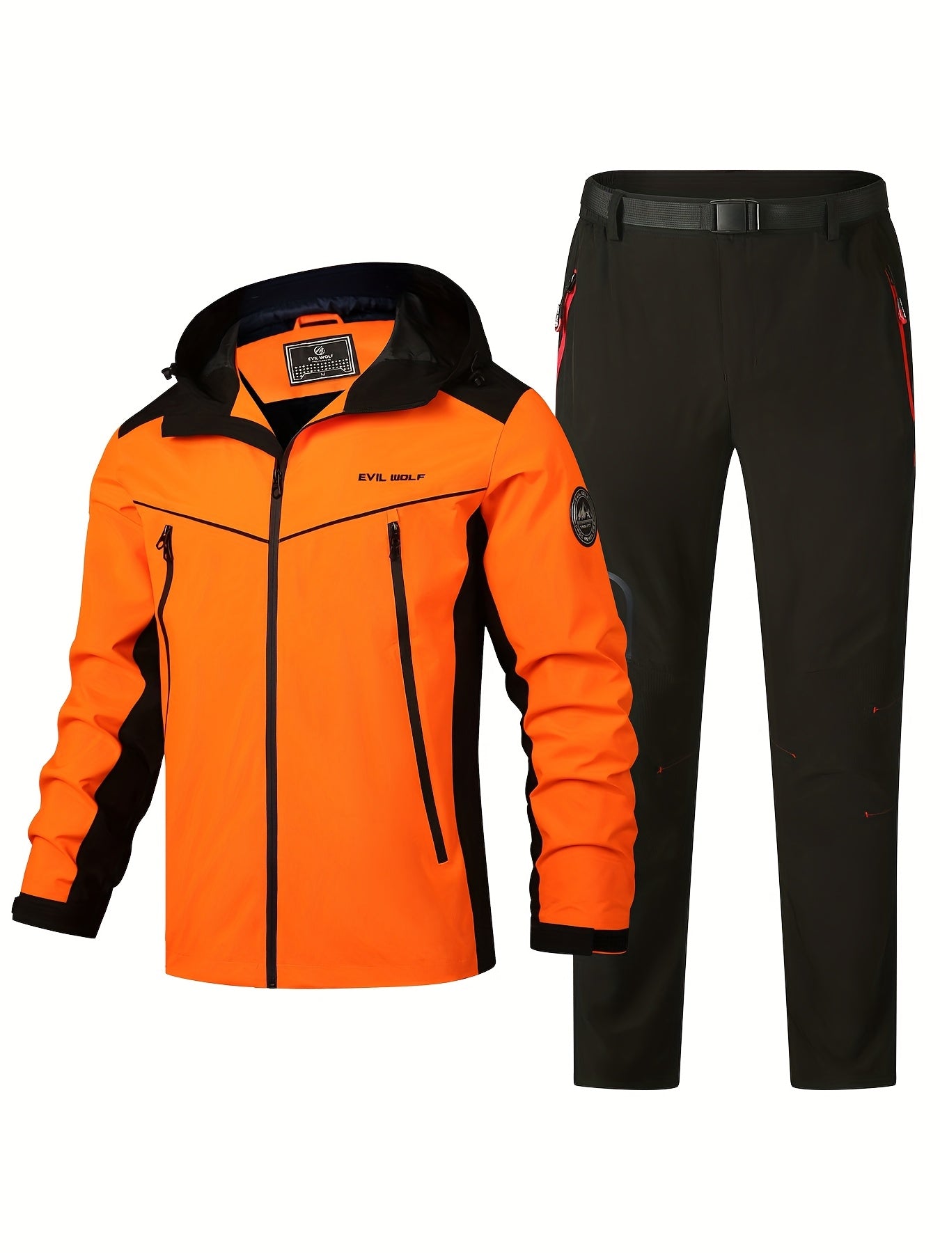 Men’s Trekking Outfit Set | Windproof Jacket and Cargo Pants