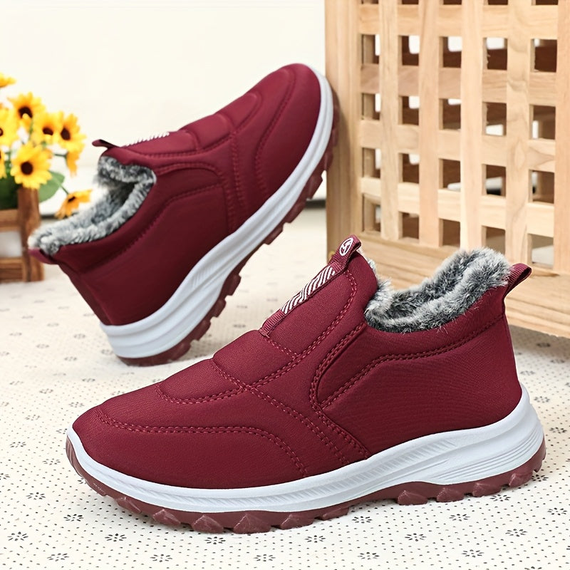 Women’s Winter Slip-On Shoes | Warm Outdoor Walking Sneakers