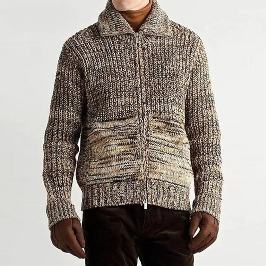 Aran Knitted Wool Cardigan