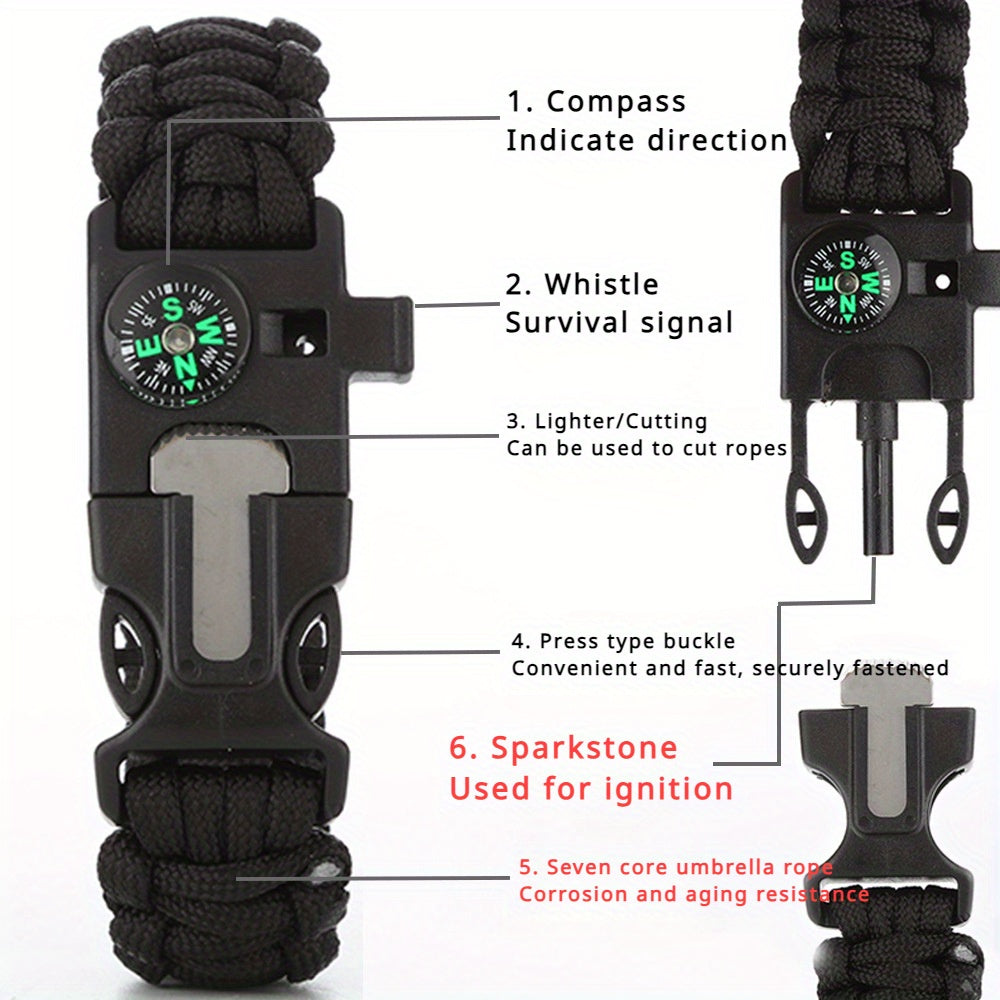 Camping Survival Bracelet | Outdoor Emergency Paracord Gear