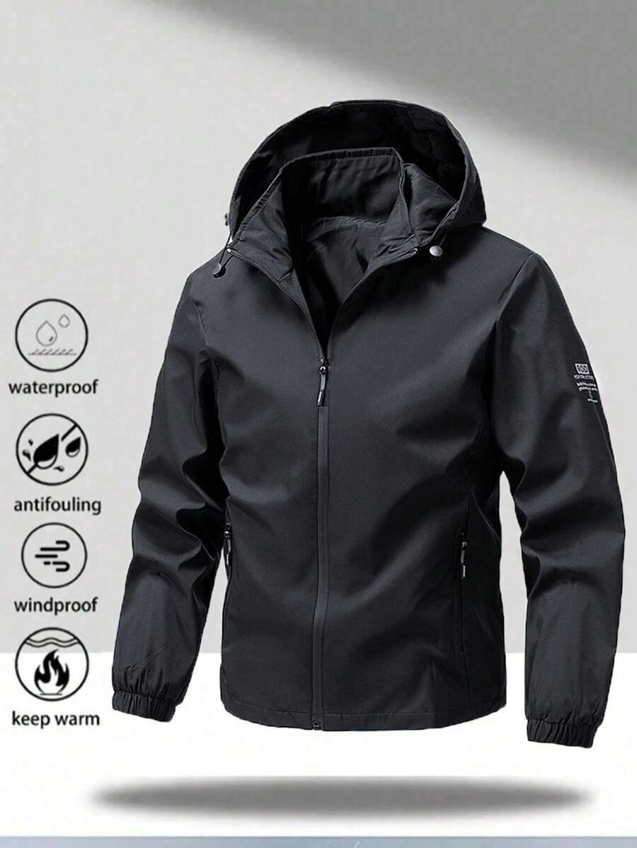 Men’s Winter Jacket | Lightweight Hooded Zip-Up Windbreaker