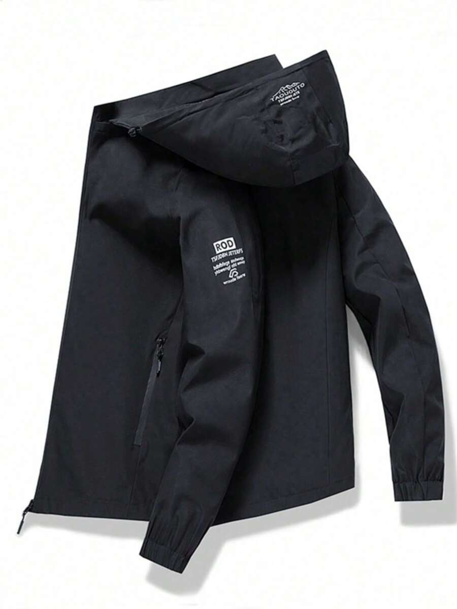 Men’s Winter Jacket | Lightweight Hooded Zip-Up Windbreaker