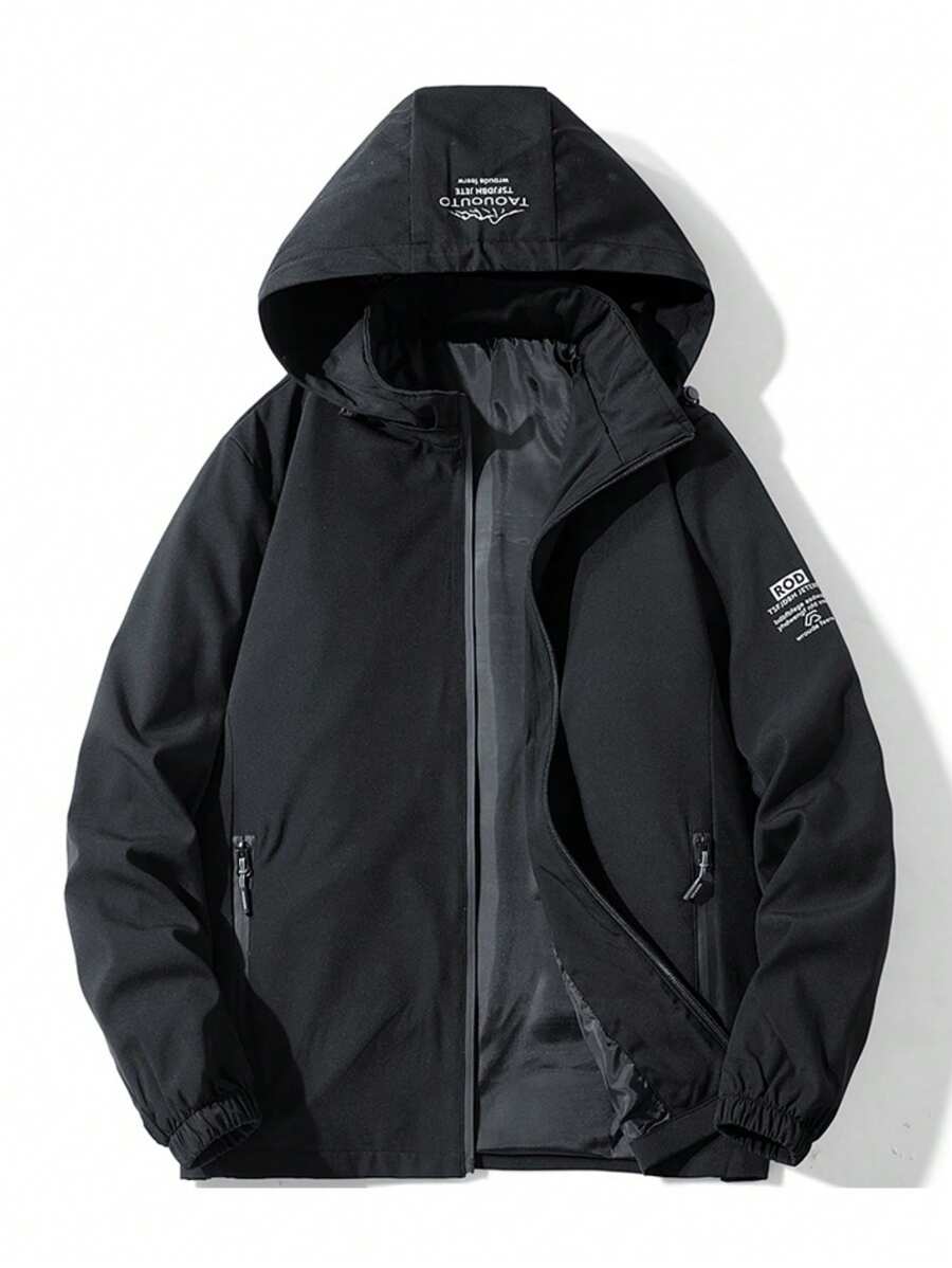 Men’s Winter Jacket | Lightweight Hooded Zip-Up Windbreaker