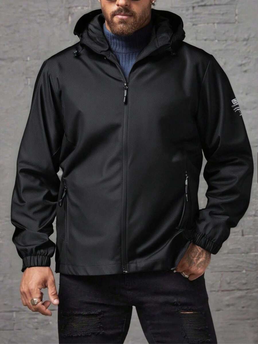 Men’s Winter Jacket | Lightweight Hooded Zip-Up Windbreaker