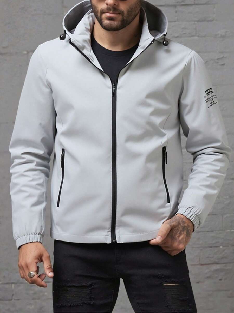 Men’s Winter Jacket | Lightweight Hooded Zip-Up Windbreaker