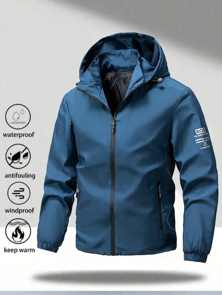 Men’s Winter Jacket | Lightweight Hooded Zip-Up Windbreaker