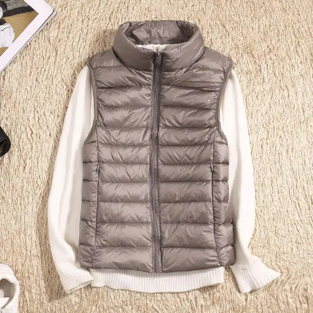 Ultra Light Down Vest - Women's Sleeveless Puffer, Warm and Lightweight Layer