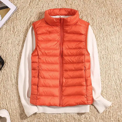Ultra Light Down Vest - Women's Sleeveless Puffer, Warm and Lightweight Layer