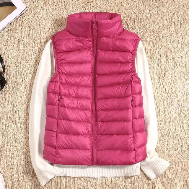 Ultra Light Down Vest - Women's Sleeveless Puffer, Warm and Lightweight Layer