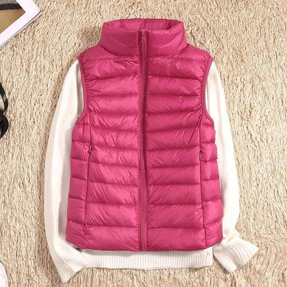 Ultra Light Down Vest - Women's Sleeveless Puffer, Warm and Lightweight Layer