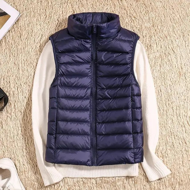 Ultra Light Down Vest - Women's Sleeveless Puffer, Warm and Lightweight Layer