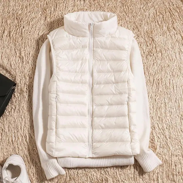 Ultra Light Down Vest - Women's Sleeveless Puffer, Warm and Lightweight Layer