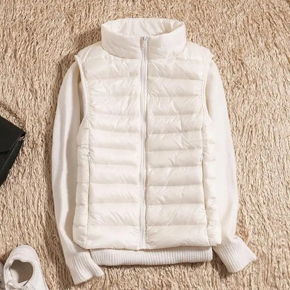 Ultra Light Down Vest - Women's Sleeveless Puffer, Warm and Lightweight Layer