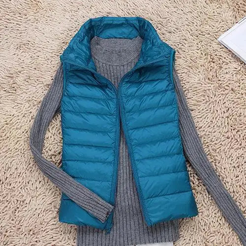 Ultra Light Down Vest - Women's Sleeveless Puffer, Warm and Lightweight Layer