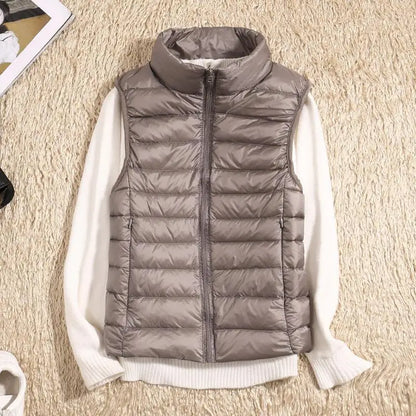 Ultra Light Down Vest - Women's Sleeveless Puffer, Warm and Lightweight Layer
