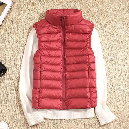 Ultra Light Down Vest - Women's Sleeveless Puffer, Warm and Lightweight Layer