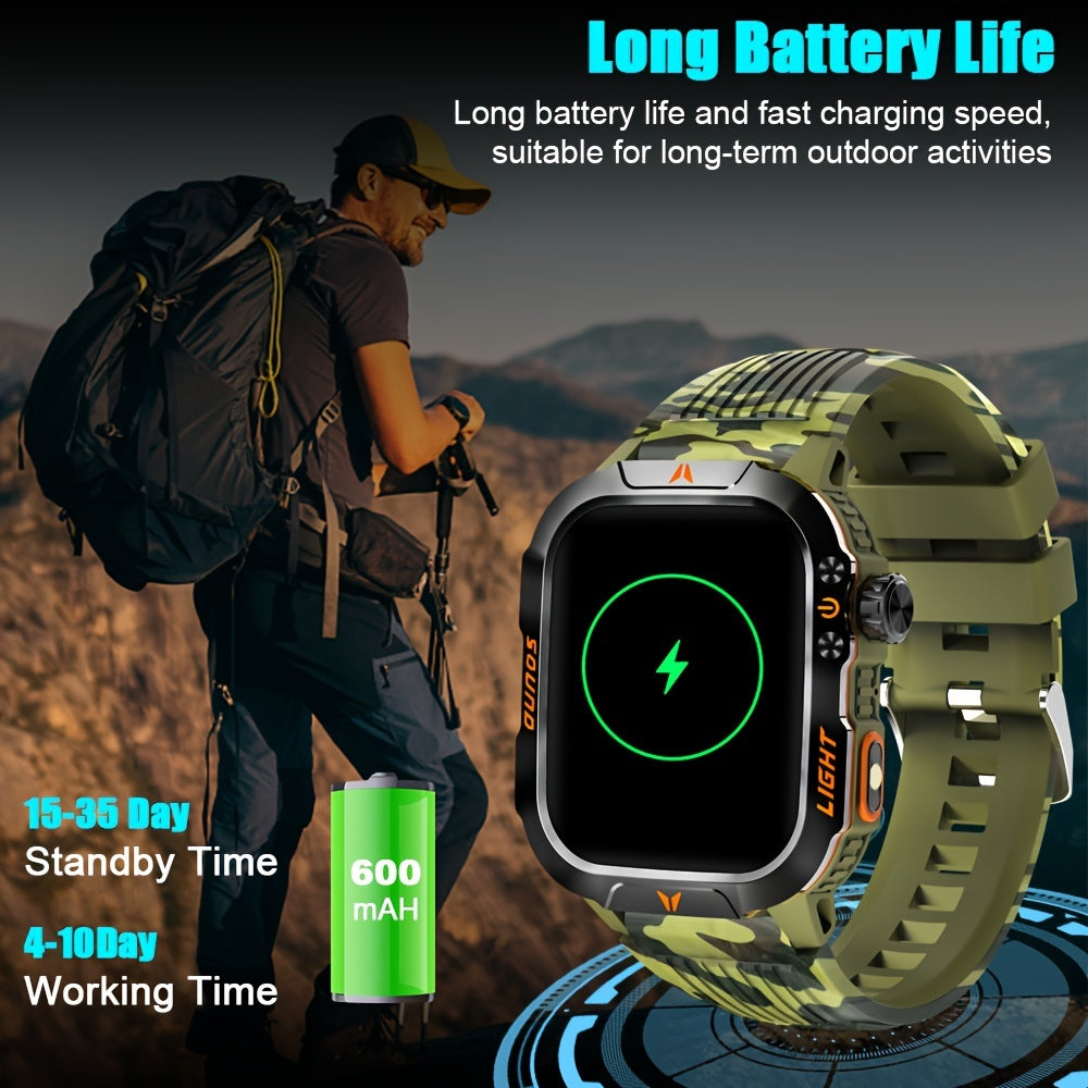 Men’s Sports Hiking Smartwatch | Multifunction Compass and Flashlight