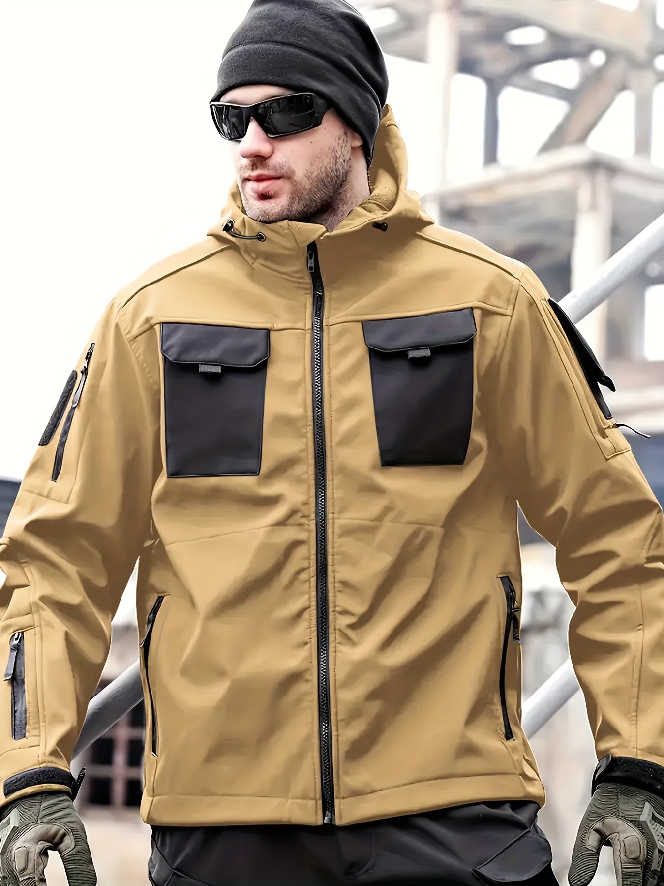 Men’s Tactical Jacket | Outdoor Hooded Multi-Pocket Coat
