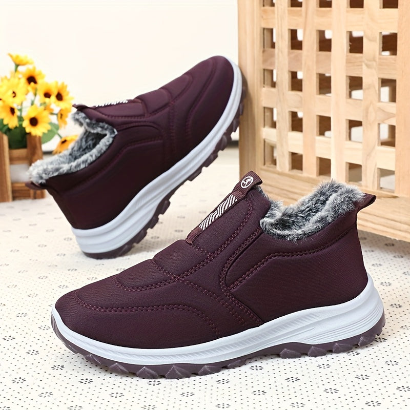 Women’s Winter Slip-On Shoes | Warm Outdoor Walking Sneakers