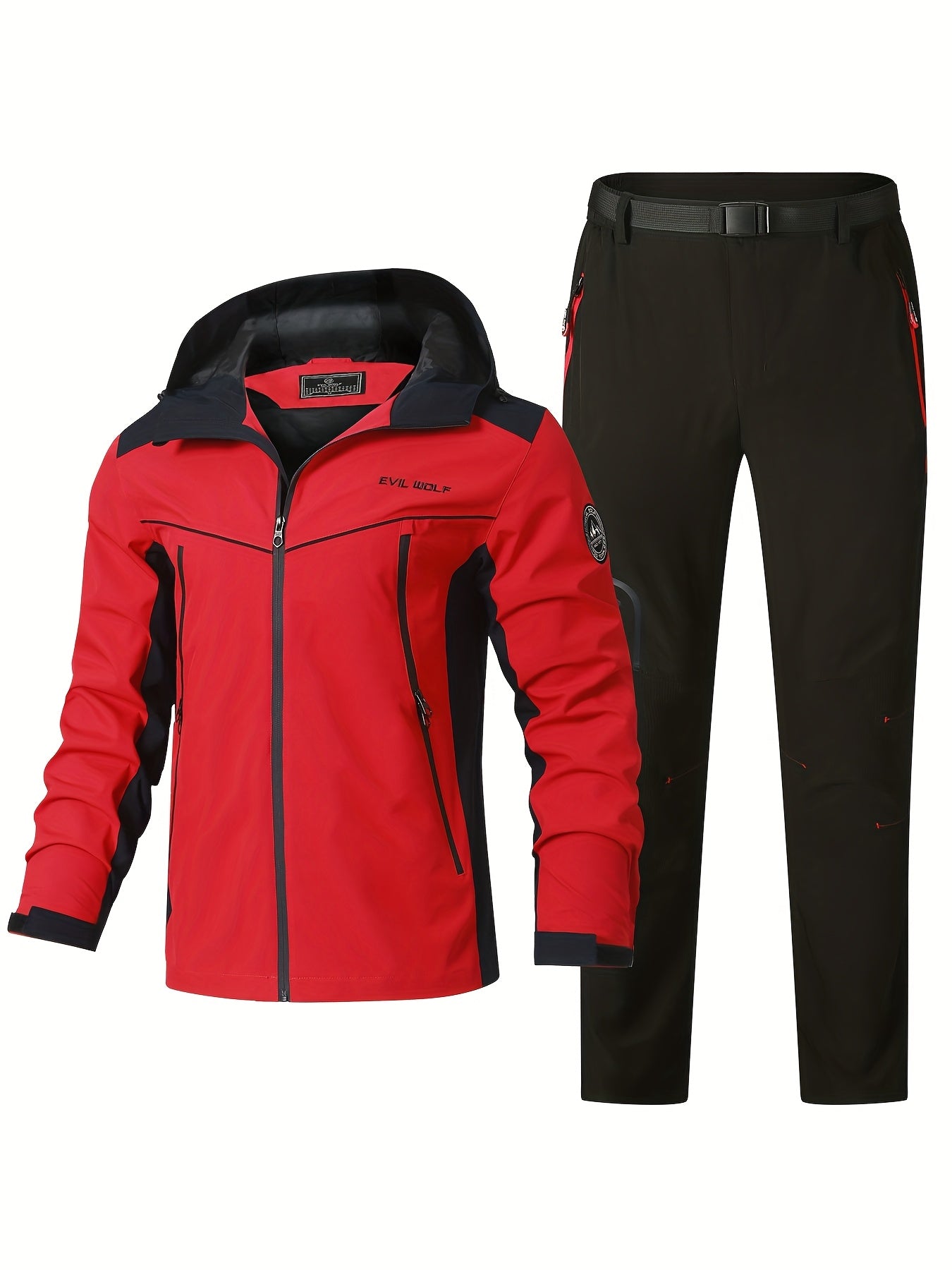 Men’s Trekking Outfit Set | Windproof Jacket and Cargo Pants