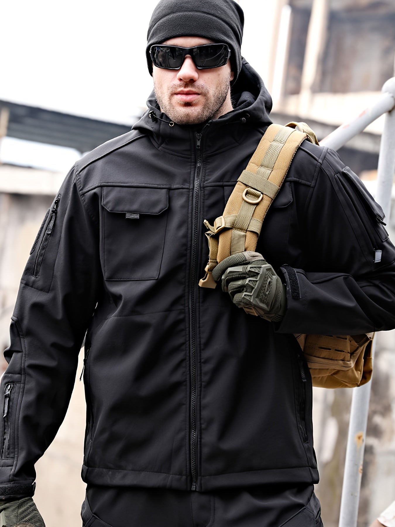 Men’s Tactical Jacket | Outdoor Hooded Multi-Pocket Coat