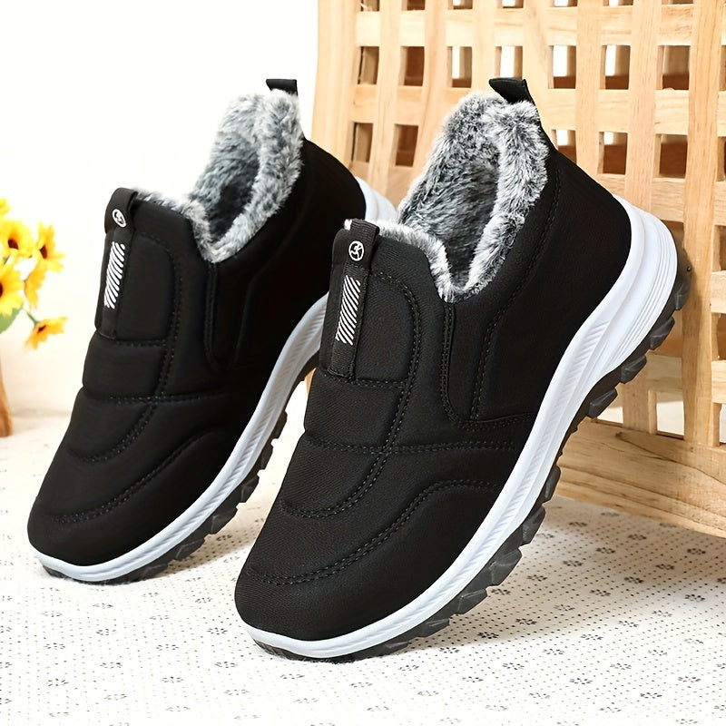 Women’s Winter Slip-On Shoes | Warm Outdoor Walking Sneakers