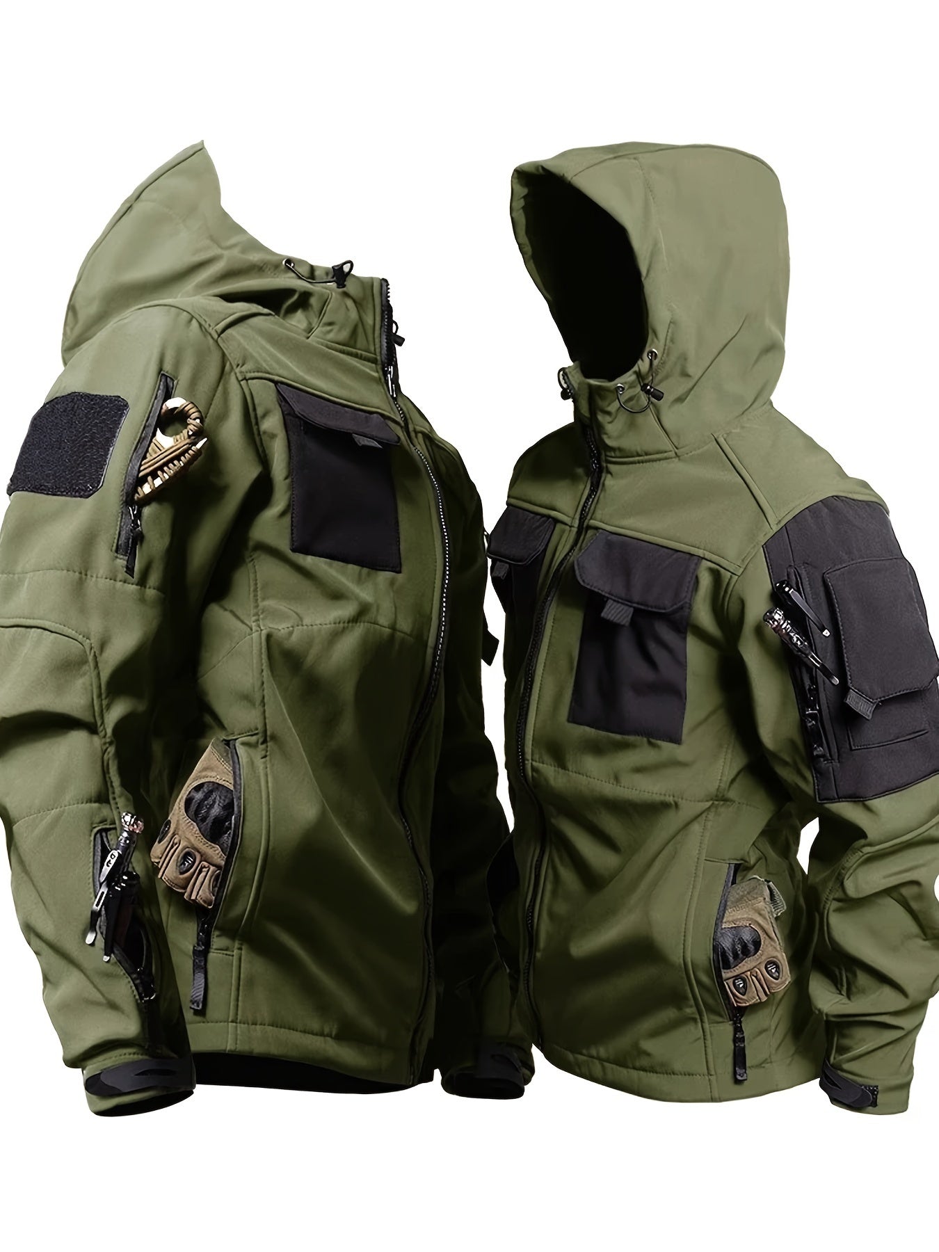 Men’s Tactical Jacket | Outdoor Hooded Multi-Pocket Coat