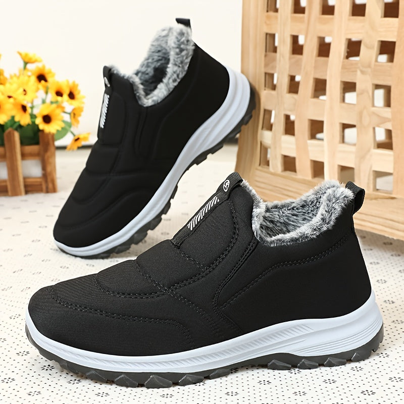 Women’s Winter Slip-On Shoes | Warm Outdoor Walking Sneakers