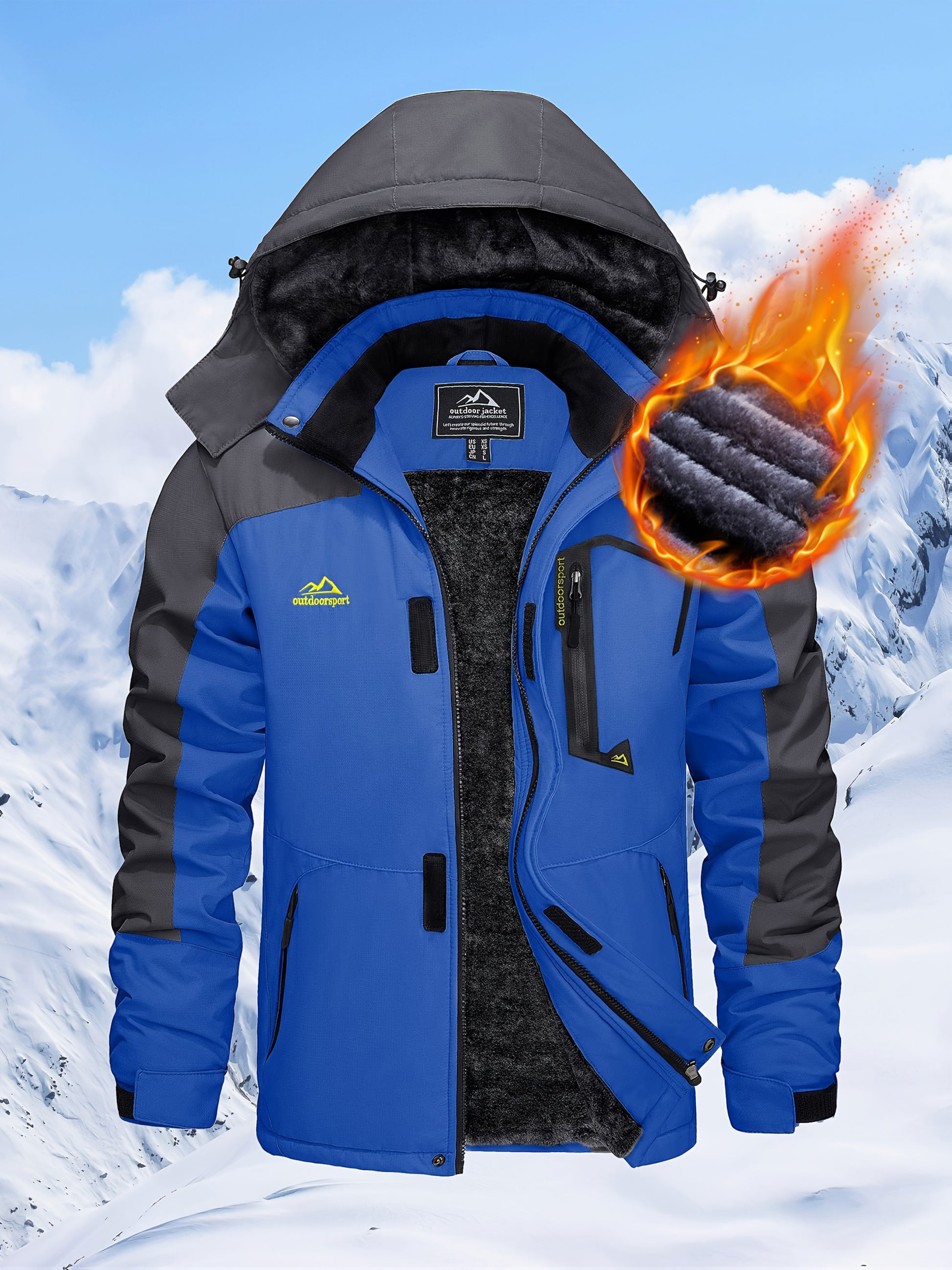 Outdoor Winter Jacket for Men | Warm Hooded Design