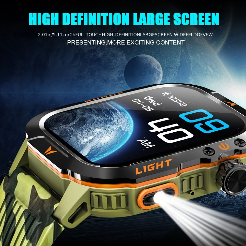 Men’s Sports Hiking Smartwatch | Multifunction Compass and Flashlight