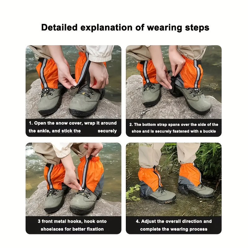 Outdoor Hiking Gaiters | Waterproof Snow and Mud Protection