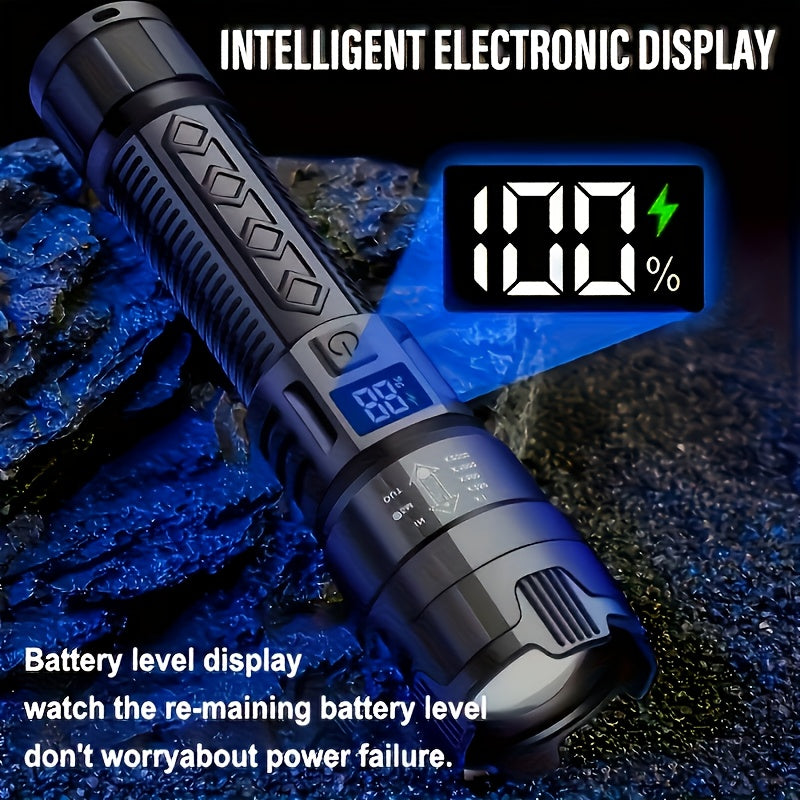 Powerful LED Flashlight Set | USB Rechargeable Torch for Camping