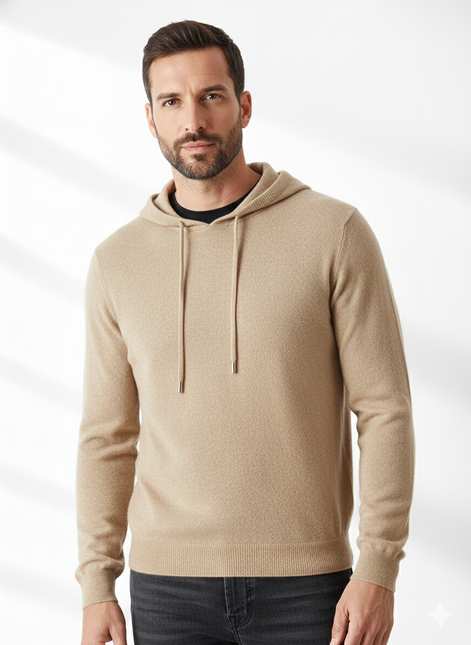 Men Merino Wool Warm Hoodie