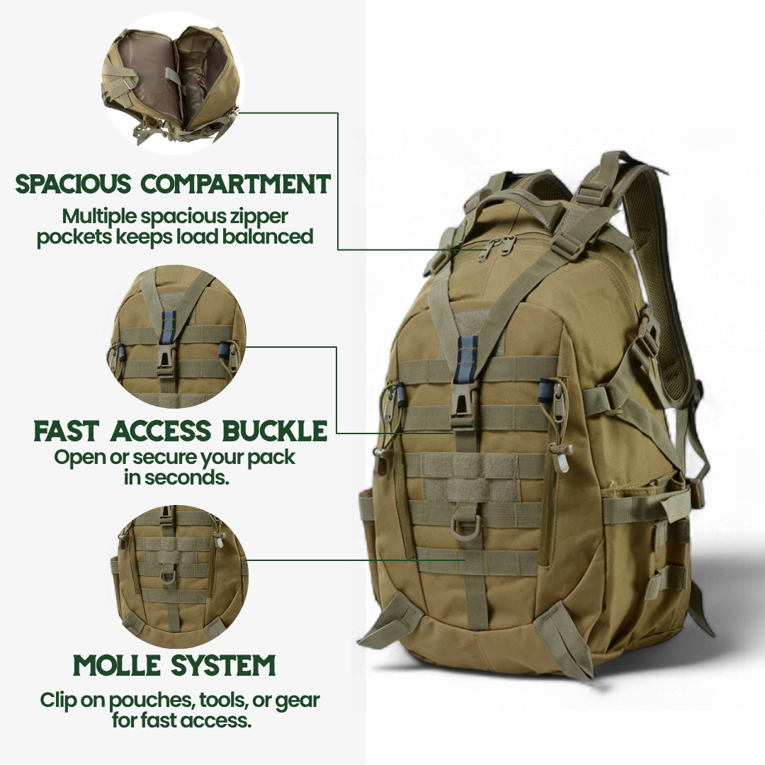 Men’s Outdoor Backpack | Tactical Hiking and Camping Pack
