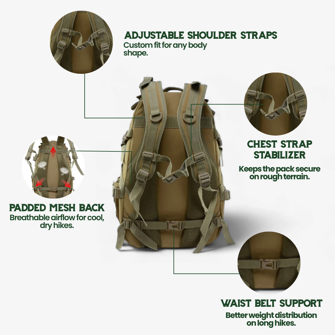 Men’s Outdoor Backpack | Tactical Hiking and Camping Pack