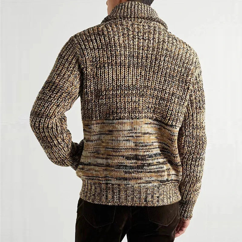 Aran Knitted Wool Cardigan