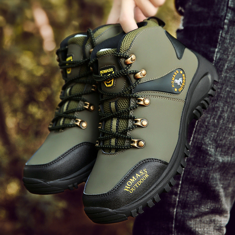 Men's Mid Height Steel Toe Waterproof Hiking Boots