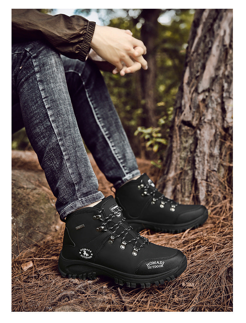 Men's Mid Height Steel Toe Waterproof Hiking Boots