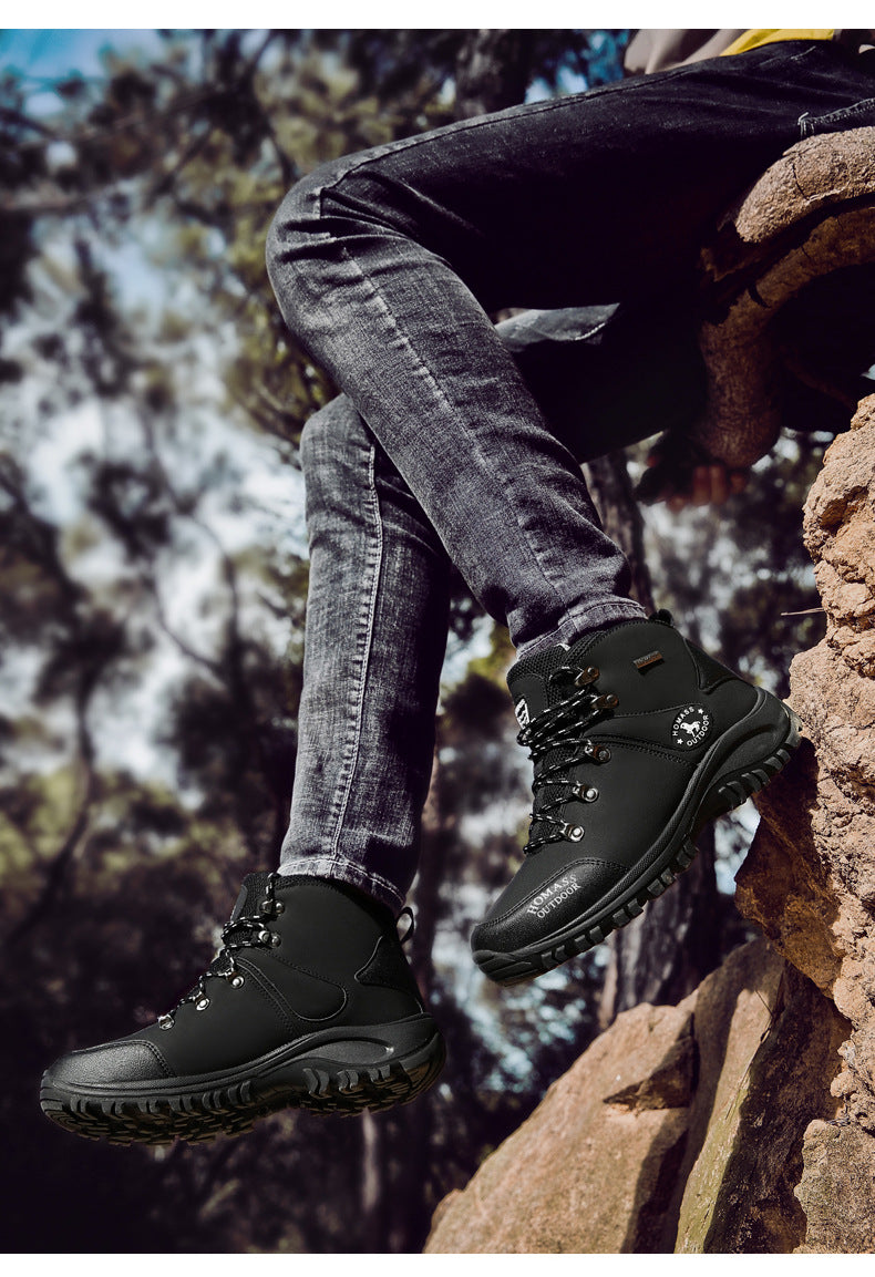 Men's Mid Height Steel Toe Waterproof Hiking Boots