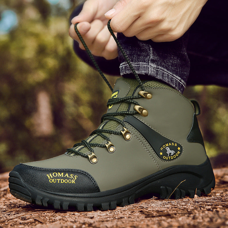 Men's Mid Height Steel Toe Waterproof Hiking Boots