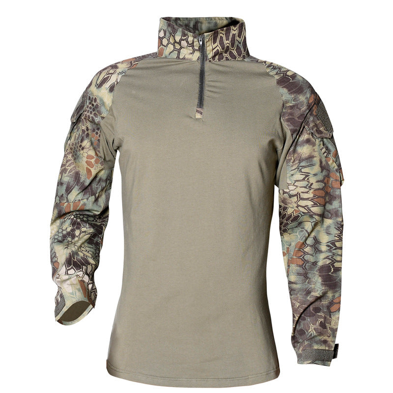 Men’s Tactical Long Sleeve Shirt | Half Zip Combat Style