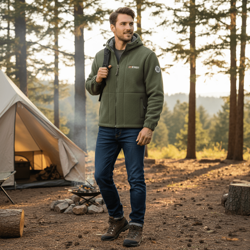 Men’s Winter Hiking Jacket | Outdoor Zip Up Jacket