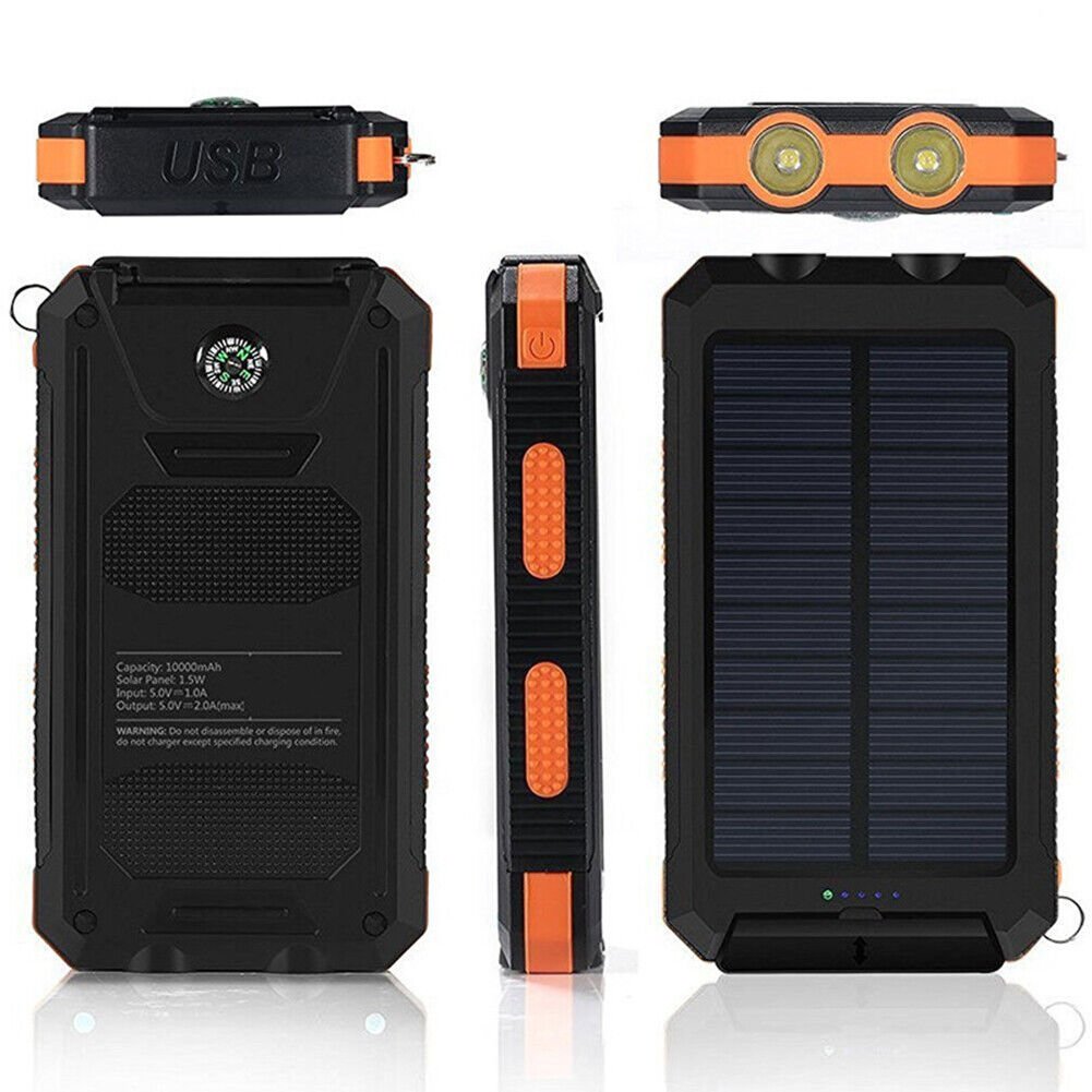 Solar Power Bank | Waterproof Portable Charger