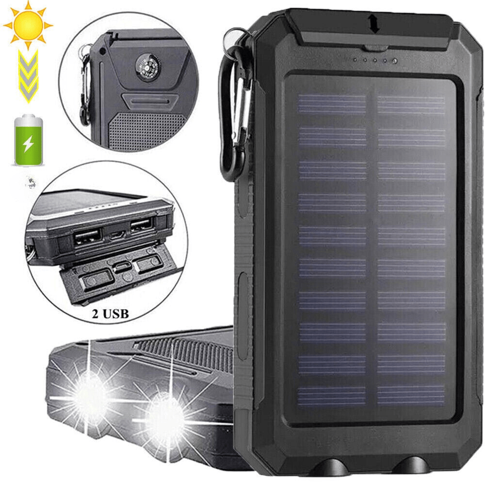 Solar Power Bank | Waterproof Portable Charger