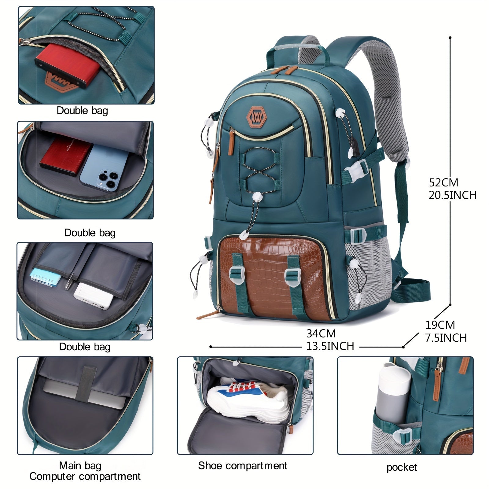 Large Capacity Travel Backpack | USB Charging & Shoe Compartment