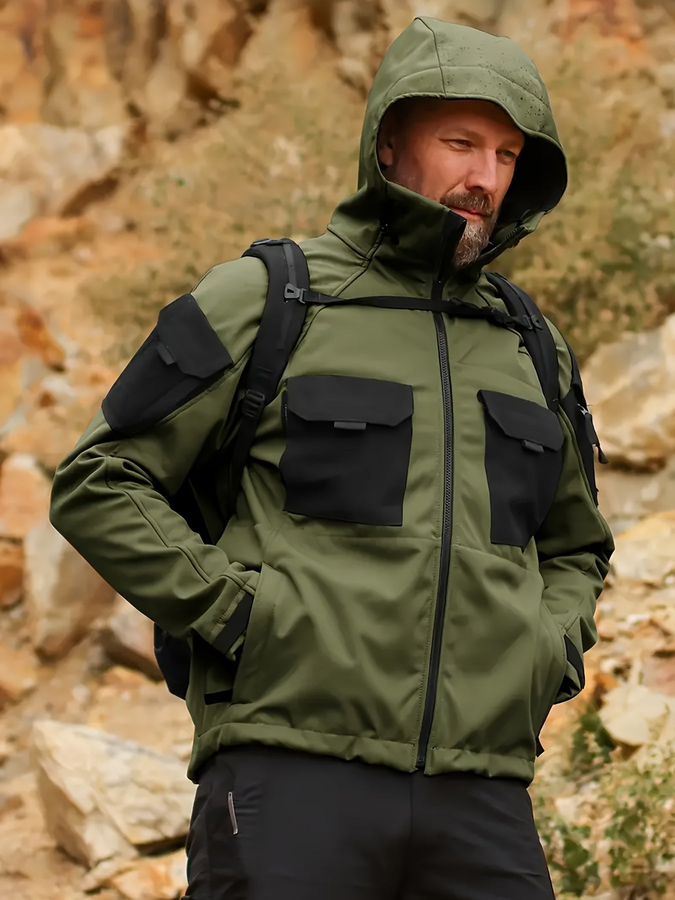 Men’s Tactical Jacket | Outdoor Hooded Multi-Pocket Coat